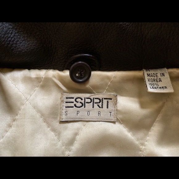 Esprit Sport genuine leather jacket size M - Picture 2 of 4